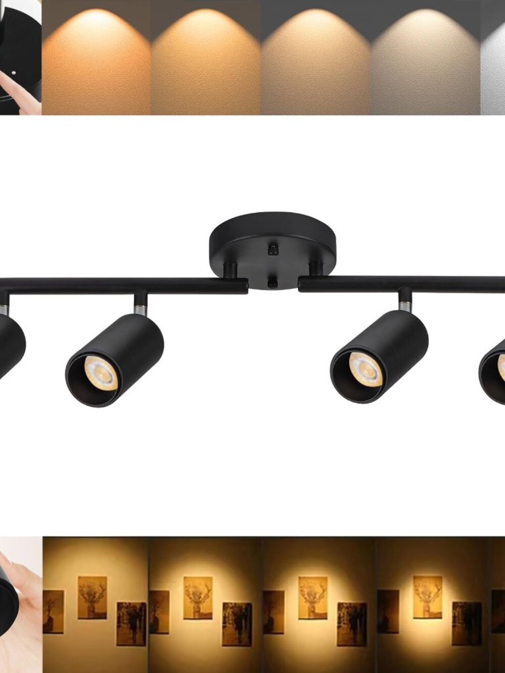 NEW LED Track Lighting Kit 48W Light Flexibly Zoomable15 60 5CCT / 2700K-5000K